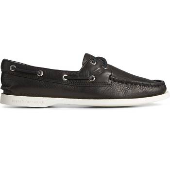 Sperry Authentic Original Cierne - Damske Mokasíny